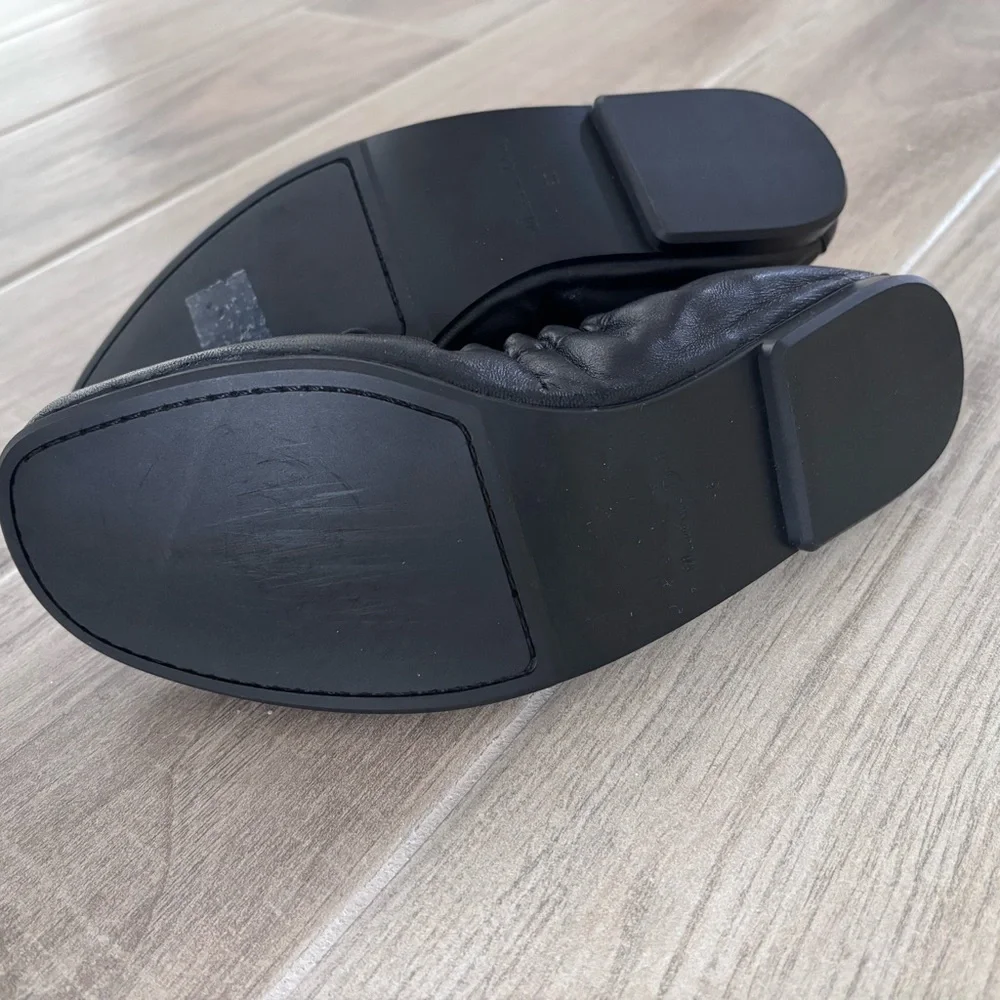 Massimo Dutti Black Leather Ballet Flats size 38 - Picture 5 of 6